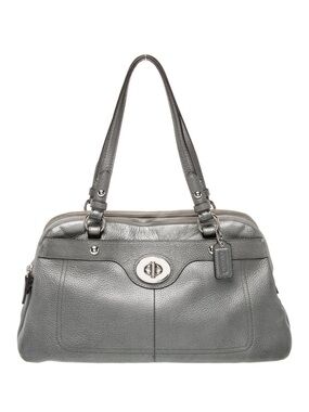 Coach Penelope Pebbled Gray Leather Satchel
model number F16529.